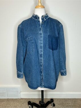 Heidi Merrick Lisi Cotton Denim Shirt S $335